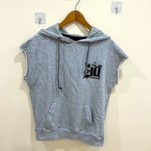 🛍️ 4 for $20 🛍️ Gray Sleeveless Hoodie with Logo